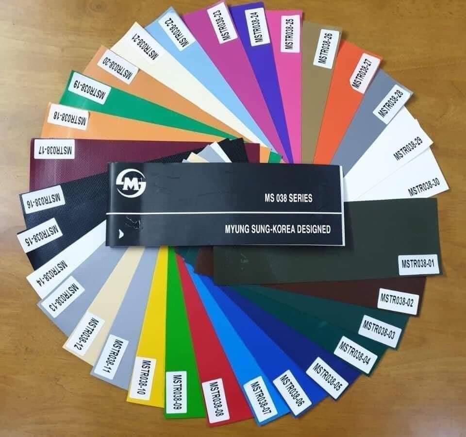 các màu bạt mái hiên