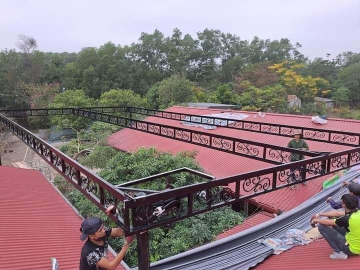 làm mái hiên xếp